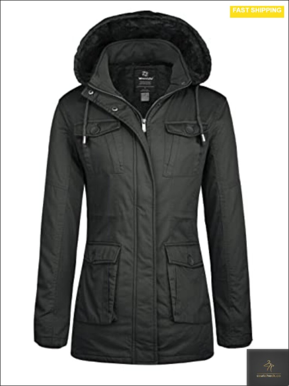 Women's Cotton Anorak Parka Winter Coat Windproof Quilted Jacket